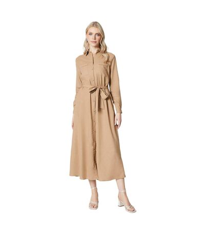 Robe chemisier utility femme brun-beige Principles