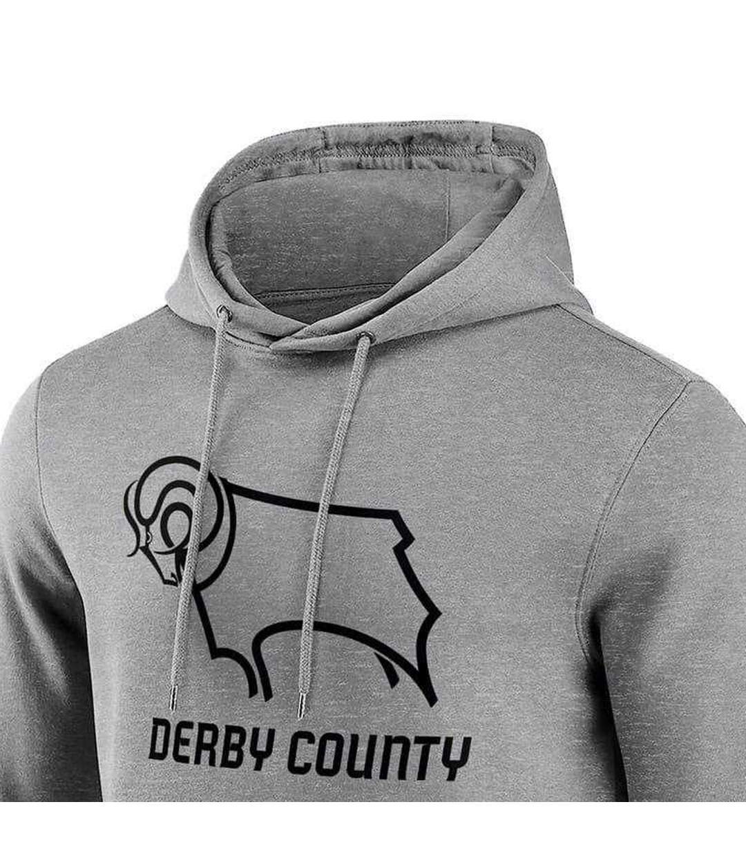 Mens Hoodie Grey Derby County FC-3