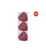 Pack of 3  Glitter hearts bauble  9cm peach Davies Products