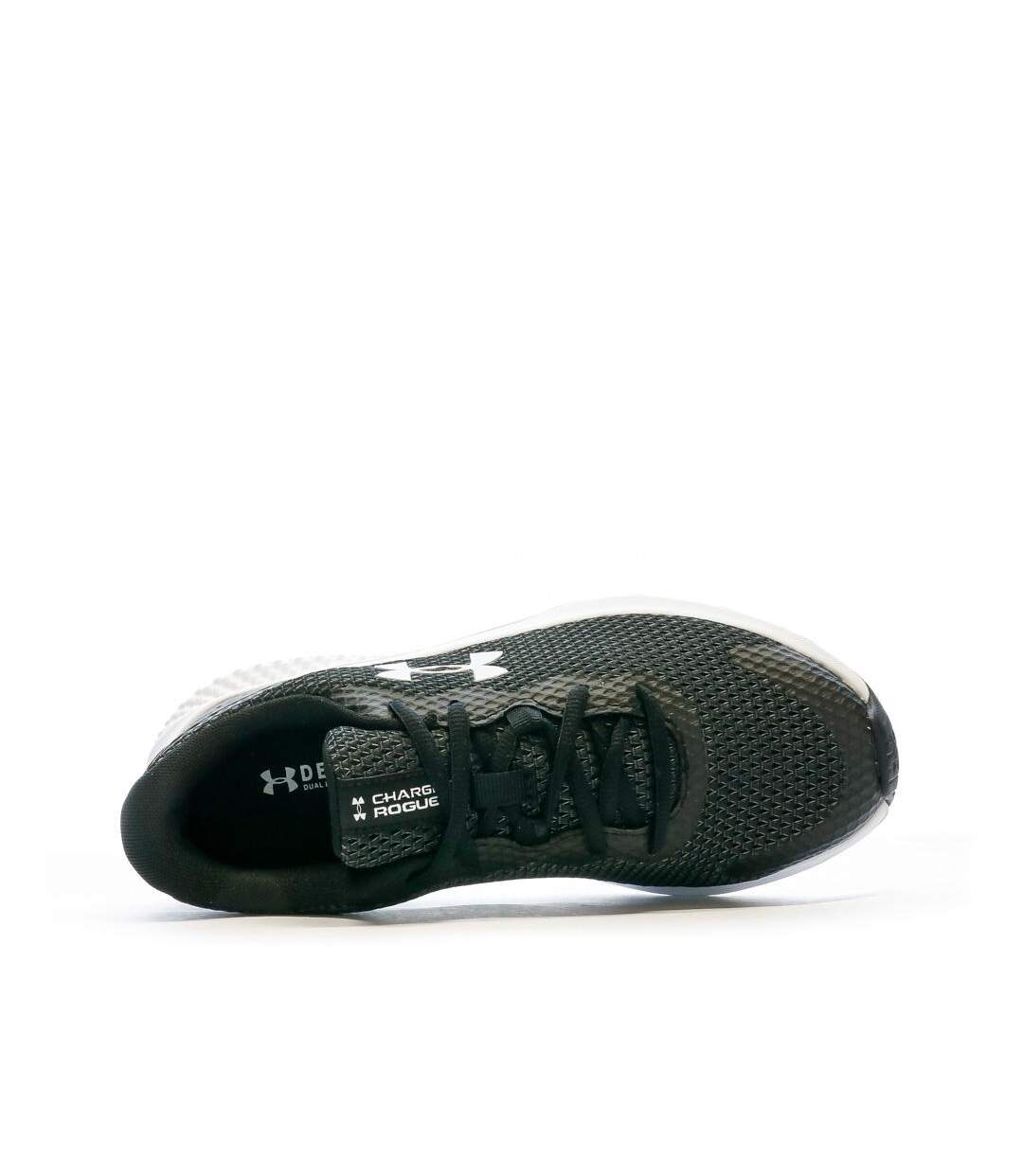Chaussures de running noires/blanches femme under armour charged rogue-4
