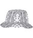 Unisex adult bandana printed bucket hat white Flexfit-2