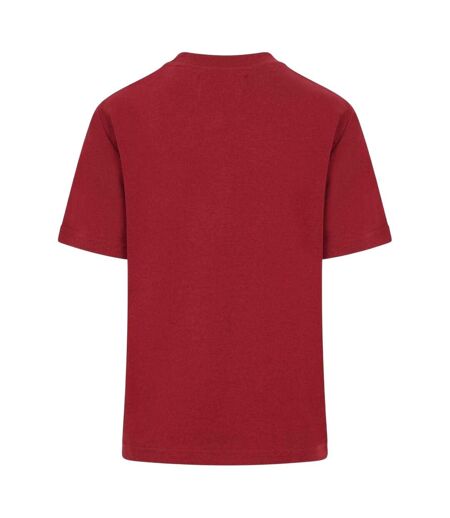 Womens/ladies London Oversized T-shirt Burgundy Blank Essentials