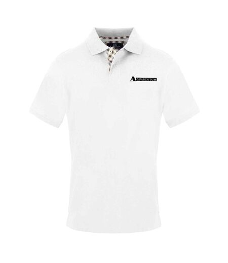 Polo Motif/style Logo Homme Blanc Aquascutum
