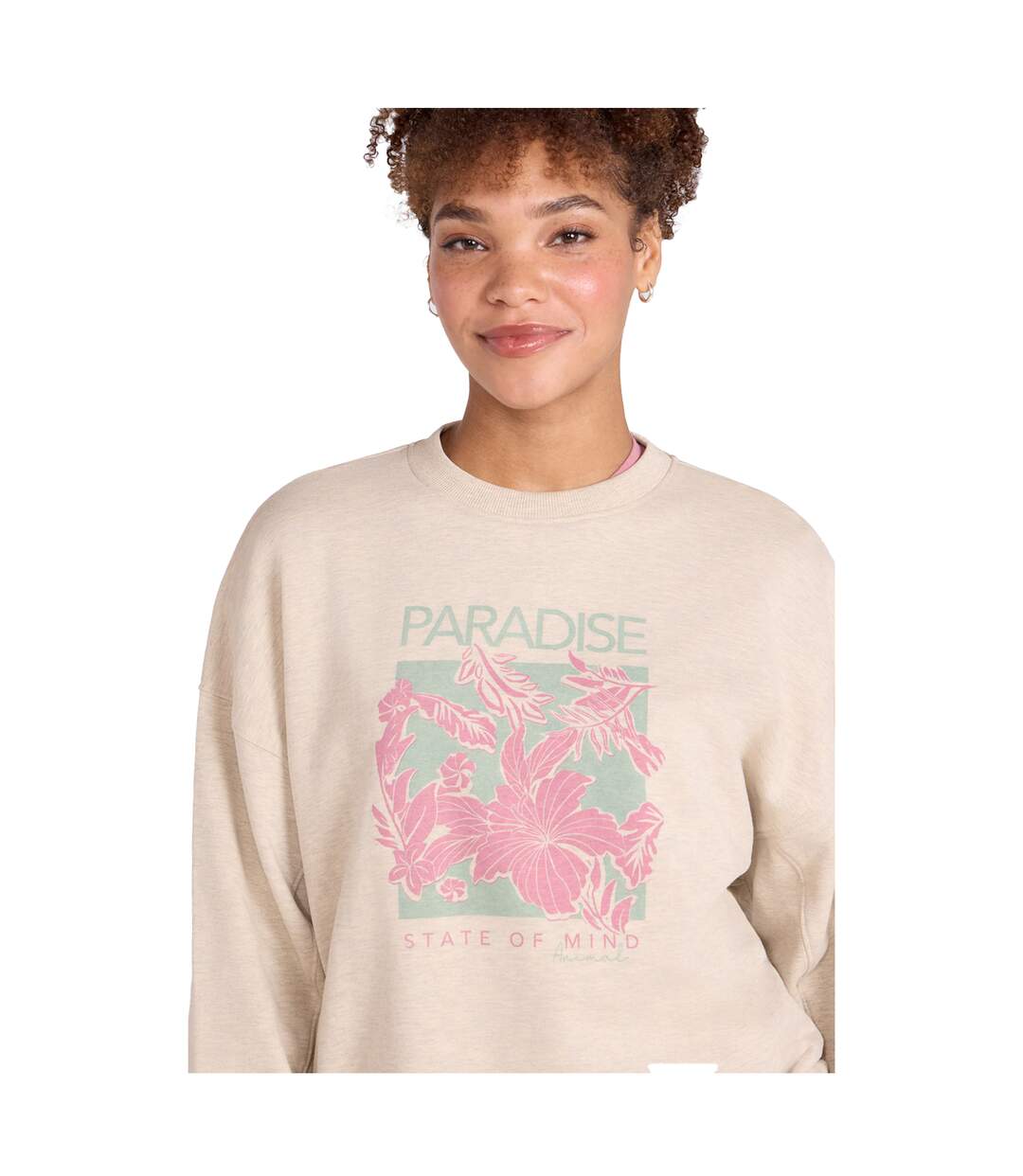Sweat Motif/style Graphique Dakota Femme Crème Animal-4