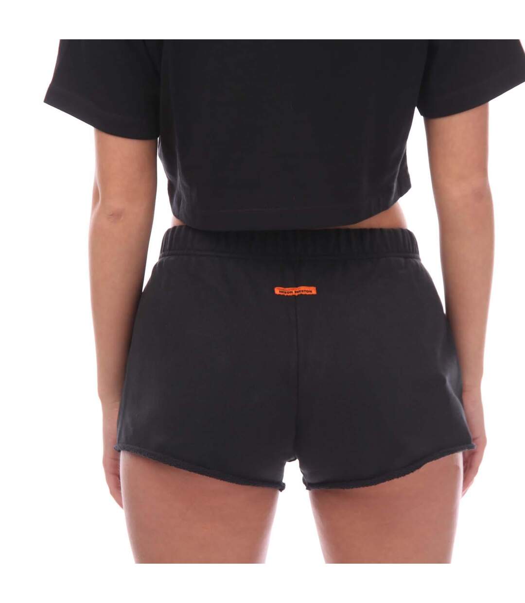 Short De Jogging Hpny Femme Noir Blanc Heron Preston-2