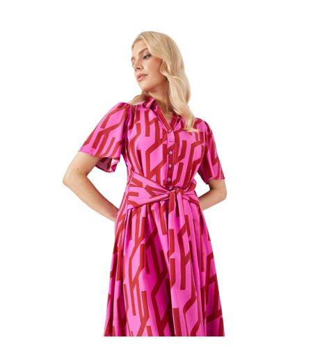 Robe mi-longue femme rose Principles