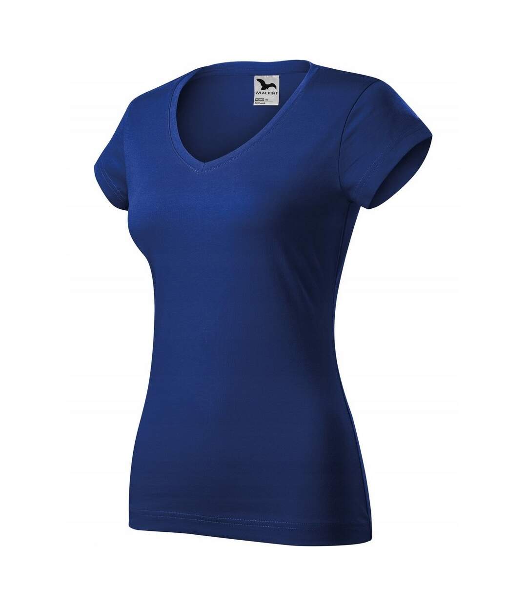 Womens/ladies V Neck Fitted T-shirt Royal Blue Malfini-3