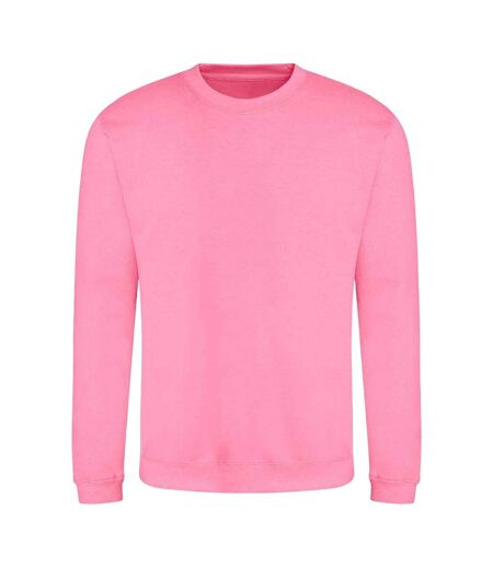Adults unisex just hoods sweatshirt candyfloss pink Awdis
