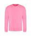 Adults unisex just hoods sweatshirt candyfloss pink Awdis-1
