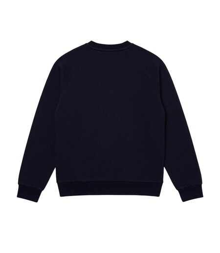 Womens/ladies Embroidered Logo Cotton Blend Sweatshirt Navy Lacoste