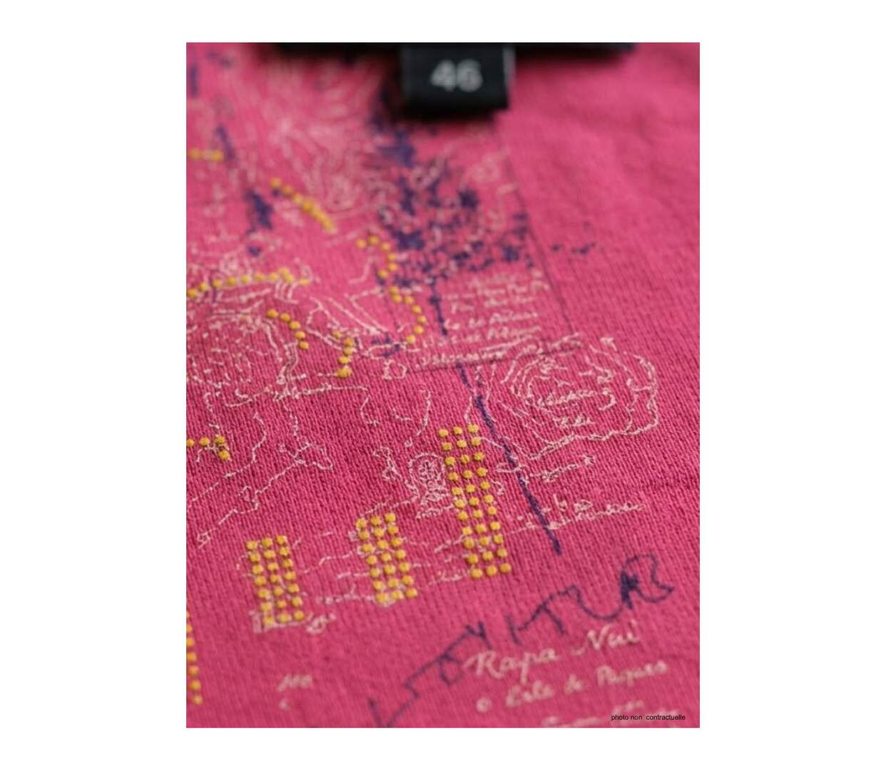 Tunique AXONE DUPLEX2F fuchsia : l'élégance du contraste rayé marine-4