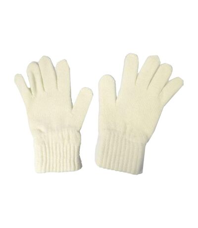 BB Sports Womens/Ladies Knitted Winter Gloves (Cream) - UTBS3806