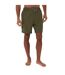 Mens Relaxed Fit Swim Shorts Khaki Green Threadbare-2