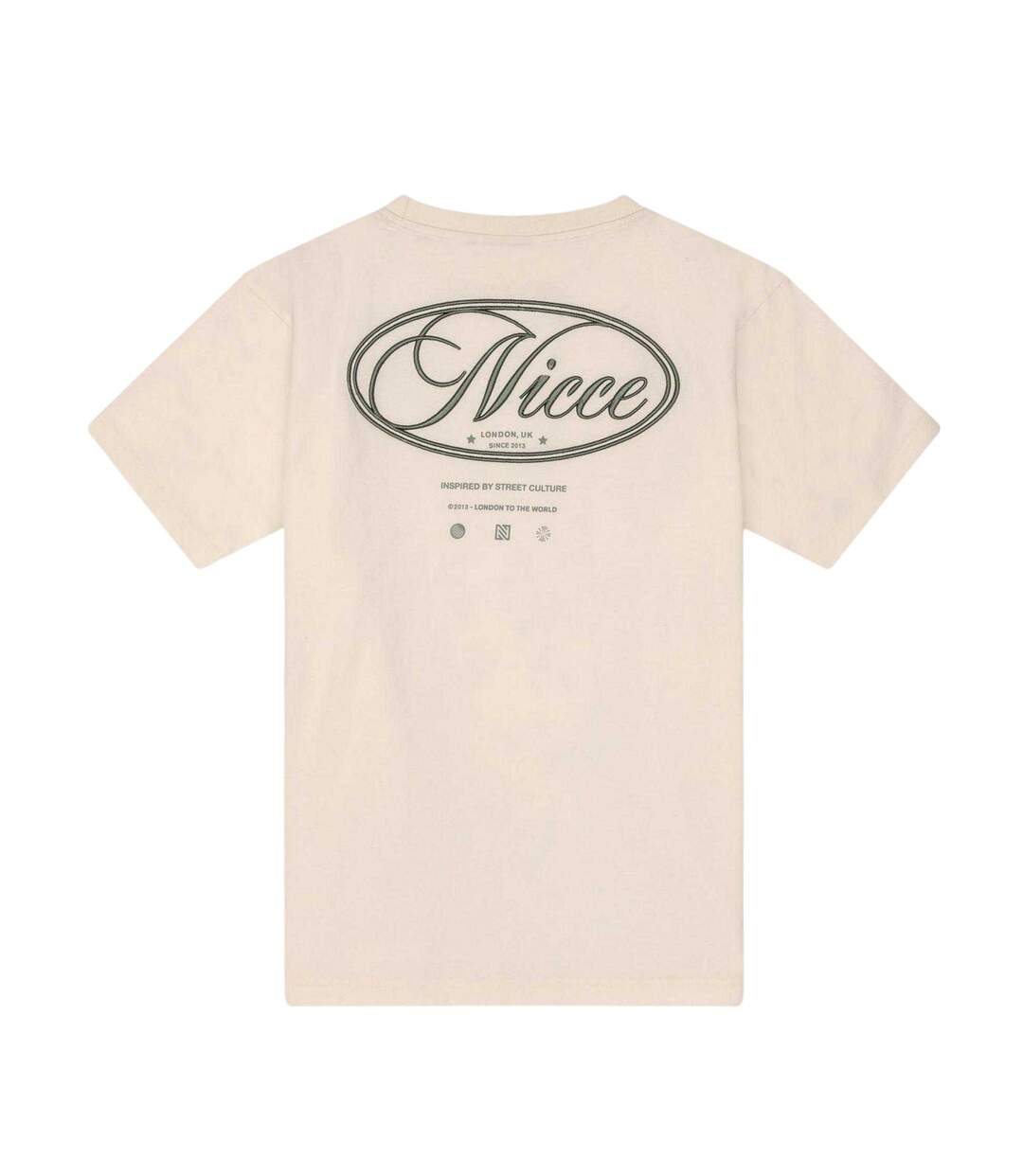 T-shirt Motif/style Imprimé Au Dos Grant Homme Blanc Cassé Nicce-2