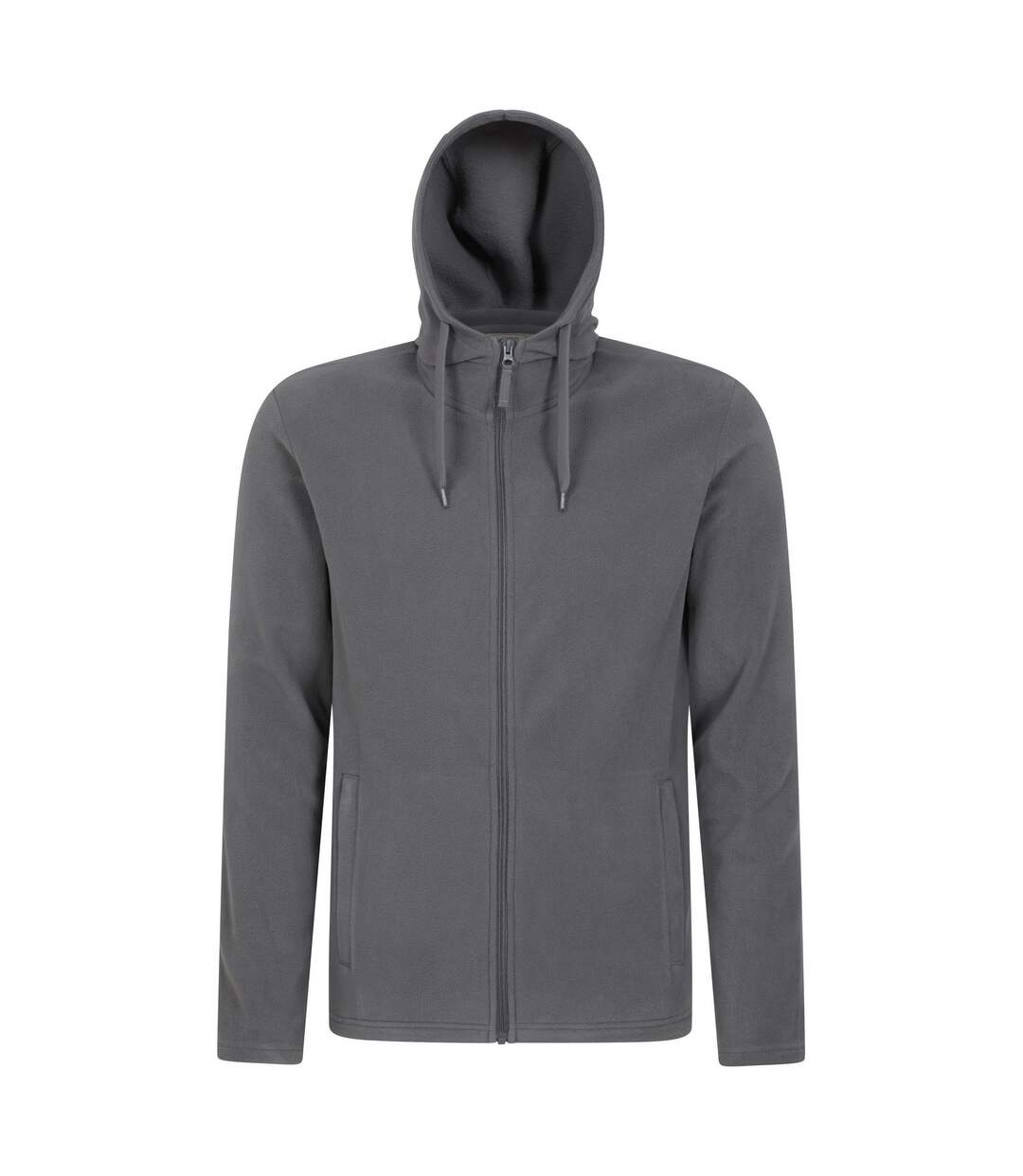 Mens Camber Fleece Full Zip Hoodie Dark Grey Mountain Warehouse-1