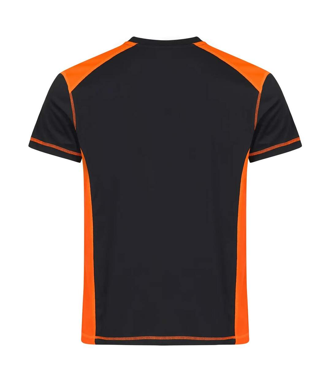 T-shirt Motif/style Panneau Contrasté Ambition Homme Orange Fluo Clique-2