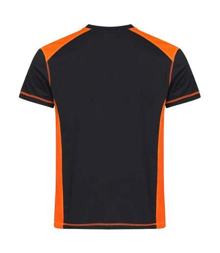 T-shirt Motif/style Panneau Contrasté Ambition Homme Orange Fluo Clique