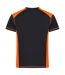 T-shirt Motif/style Panneau Contrasté Ambition Homme Orange Fluo Clique-2