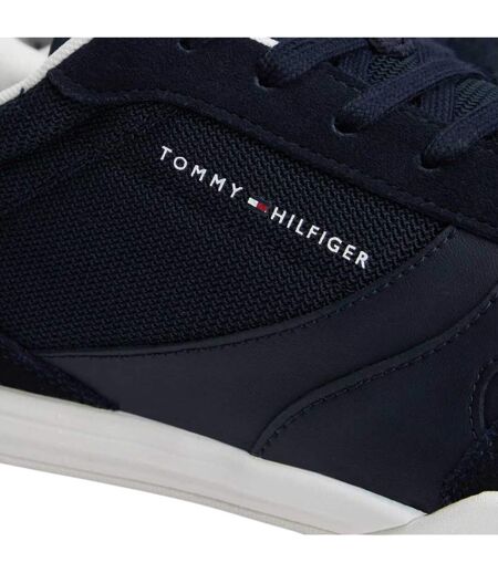 Mens Lopro Leather Trainers Navy White Tommy Hilfiger