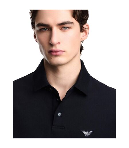 Polo Manches Courtes Motif/style Brodé Homme Bleu Marine Emporio Armani