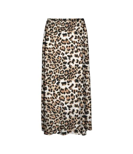 Jupe longue léopard  femme vero moda joy maxi - l