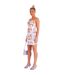 Robe Courte Bretelles Fines Motif/style Abstrait Femme Blanc Missy Empire-4