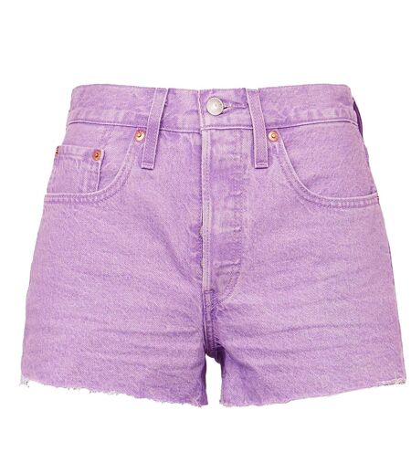 Womens/ladies 501 Original Shorts Lavender Levis