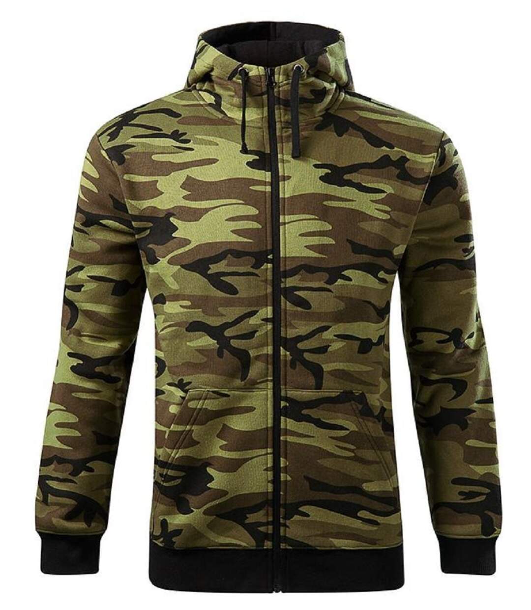 Sweat à capuche zip intégral - Homme - MFC19 - vert camo