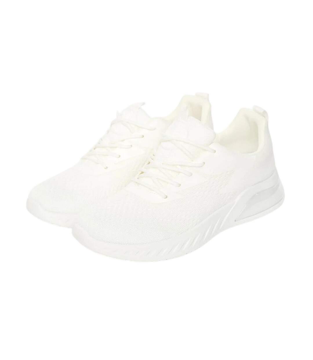 Mens Earsdon Flyknit Trainers White Crosshatch-1