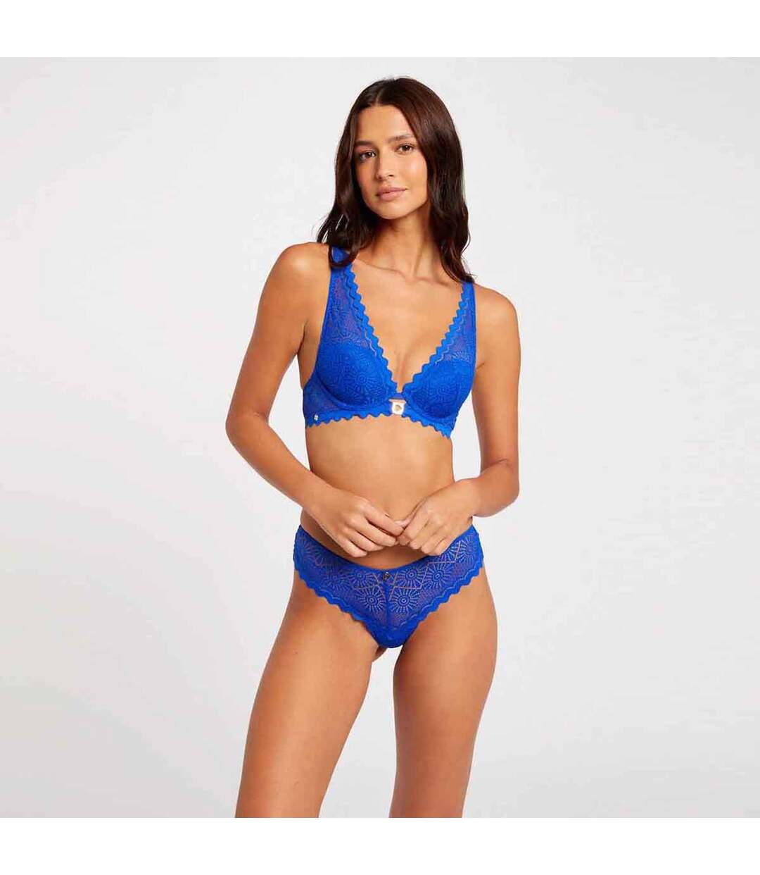 Soutien-gorge ampliforme coque moulée bleu Lison