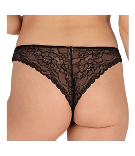 Tanga Noir Dentelle Femme Les Petites Bombes Rommane - S