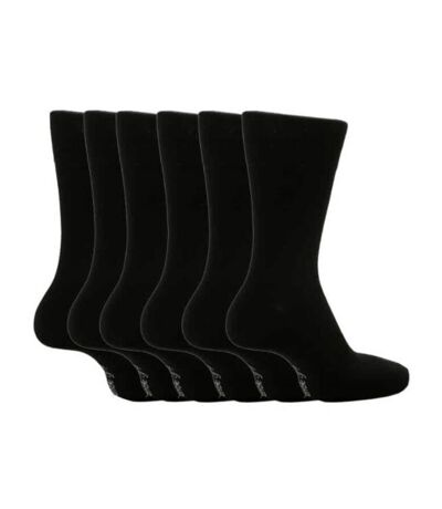 6 Pack Mens Non Elastic Patterned Bigfoot Cotton Socks