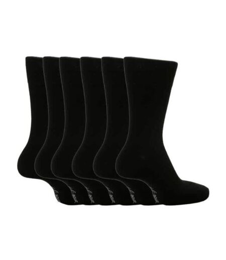6 Pack Mens Non Elastic Patterned Bigfoot Cotton Socks
