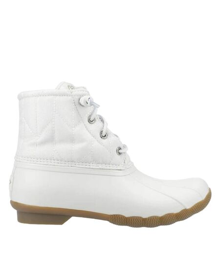 Womens/ladies saltwater seacycled nylon boots ivory Sperry