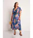 Robe longue évasée imprimé tropical-1