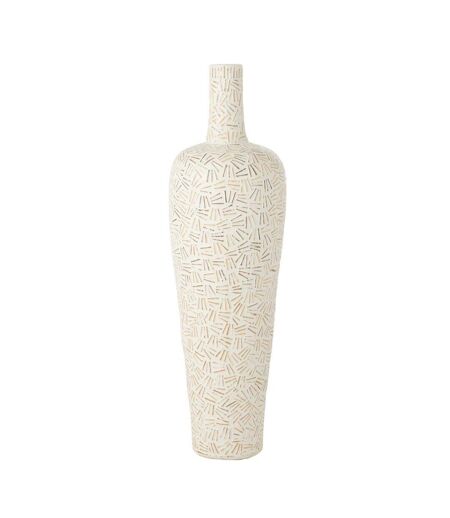 Vase Déco en Ciment Lauwra 100cm Blanc