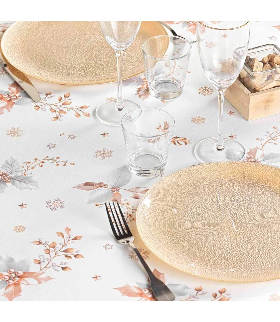 Nappe Imprimé Guido 150x240cm Blanc-3