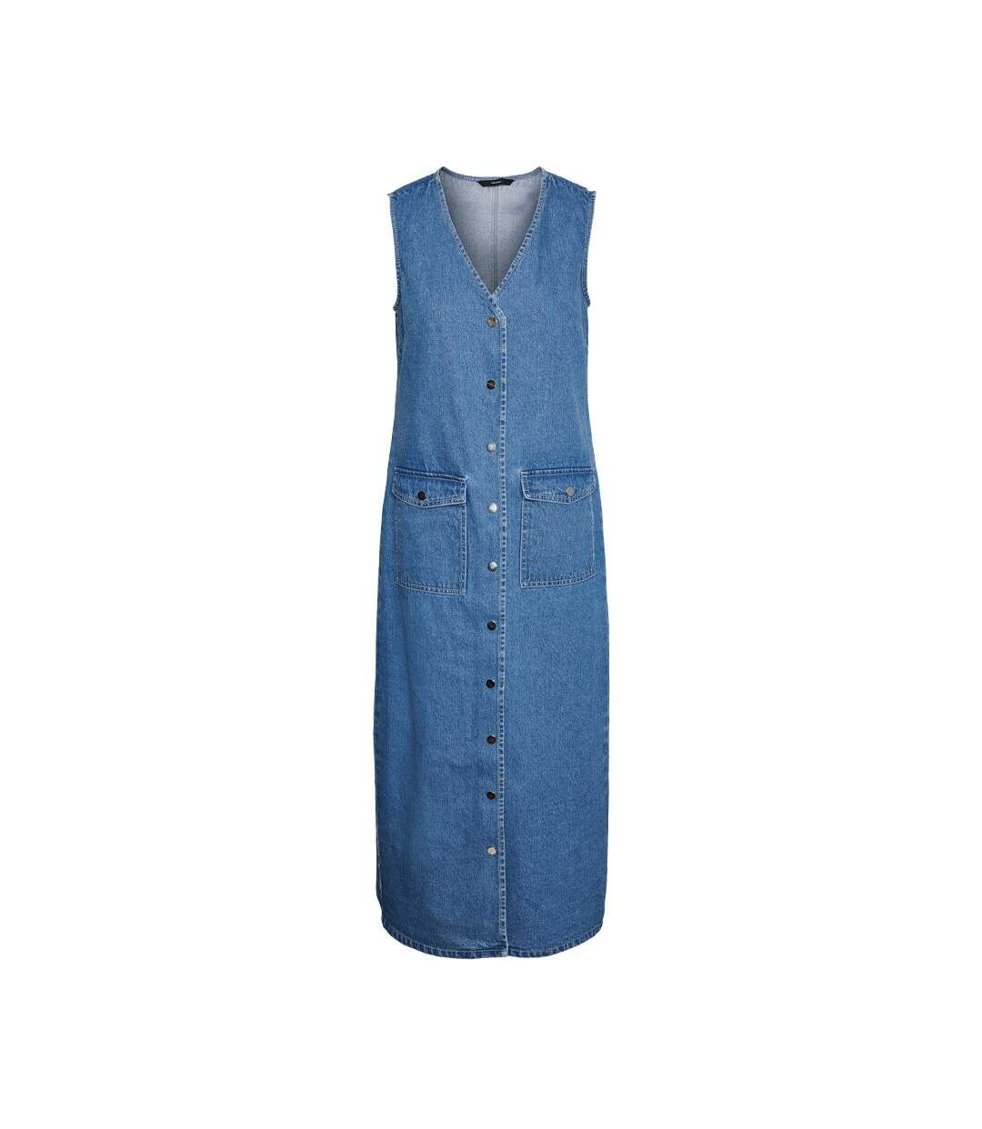 Robe en Jean  Bleu Femme Vero Moda Maxi - L-1