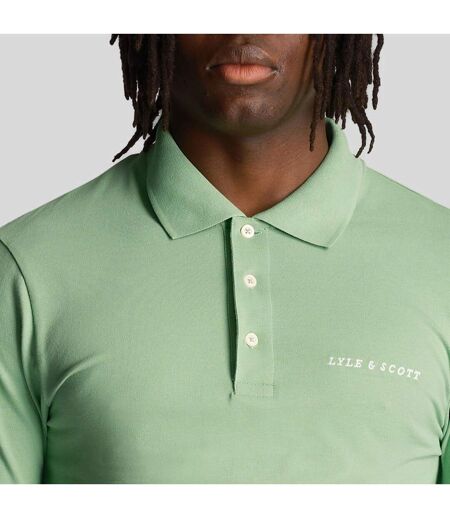 Polo Motif Brodé Homme Vert Clair Lyle & Scott