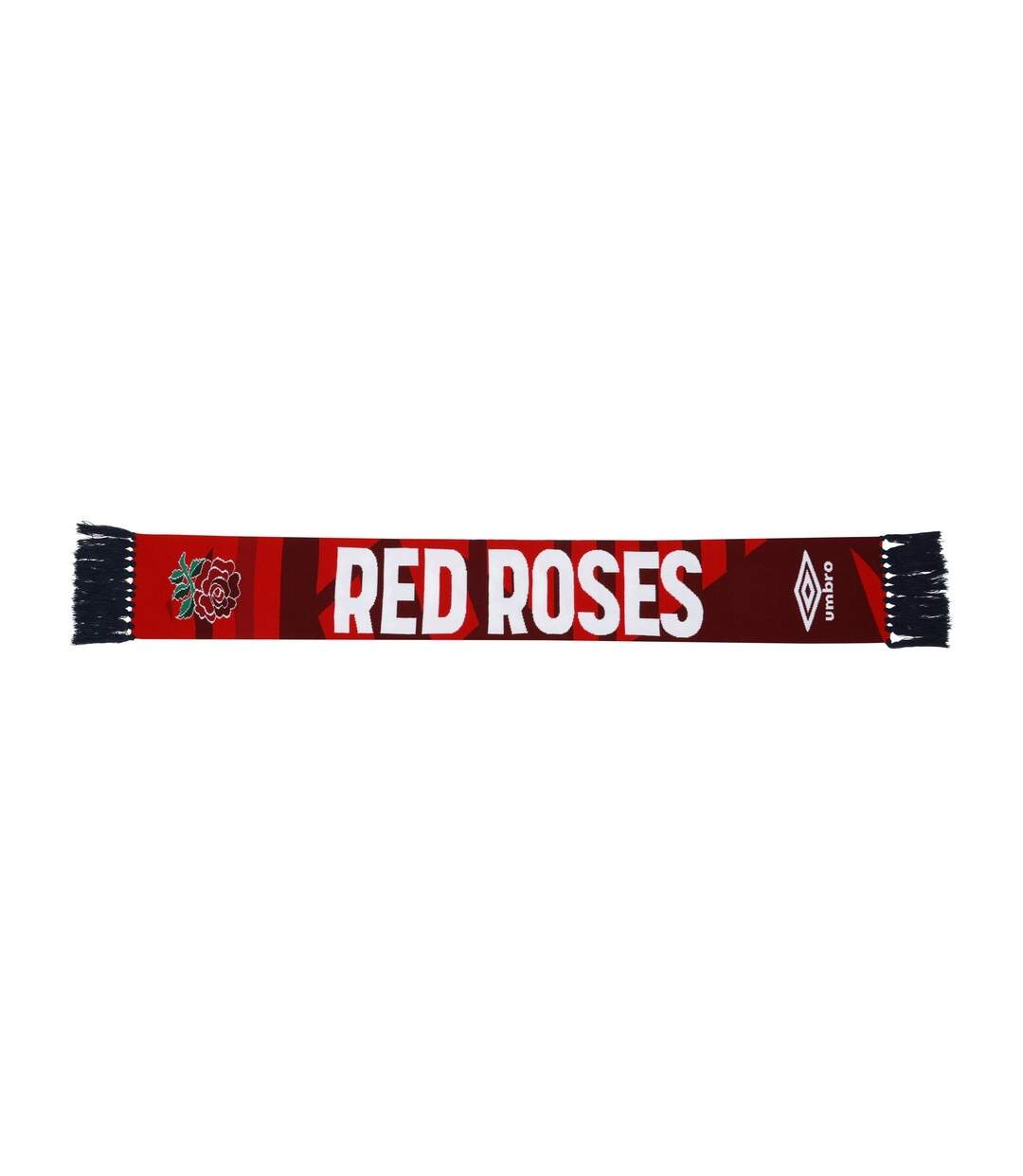 24/25 england red roses winter scarf one size flame scarlet/chilli pepper/true red Umbro-2