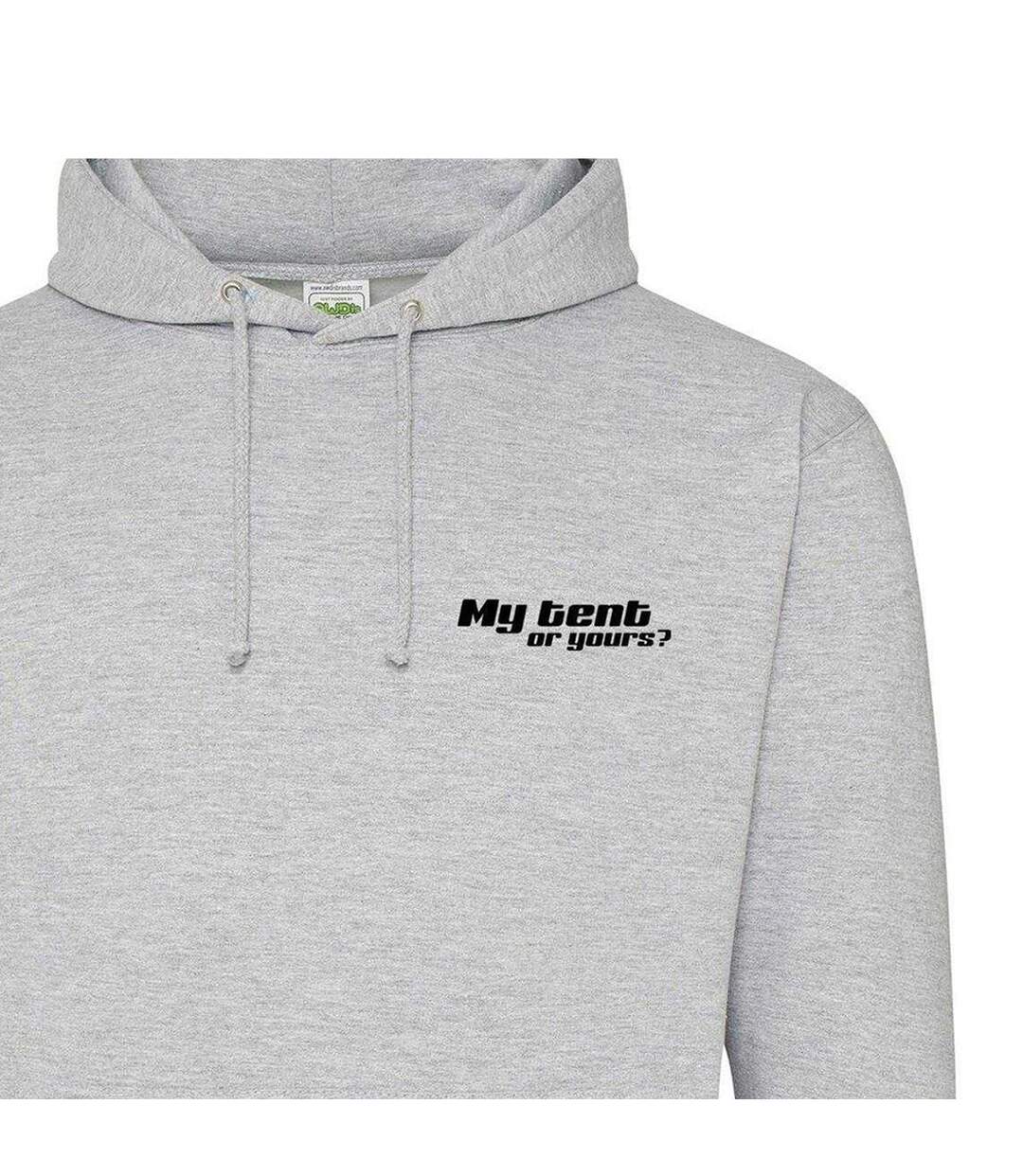 Mens My Tent Or Yours? Pullover Hoodie White AWD-3
