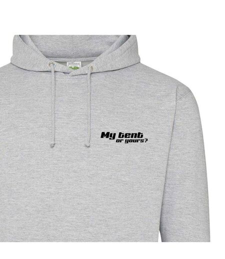 Mens My Tent Or Yours? Pullover Hoodie White AWD