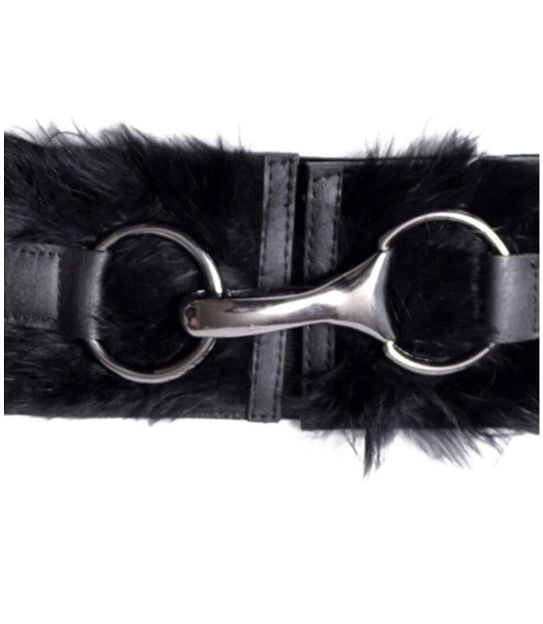 Ceinture élégance Femme en PVC Noir-2