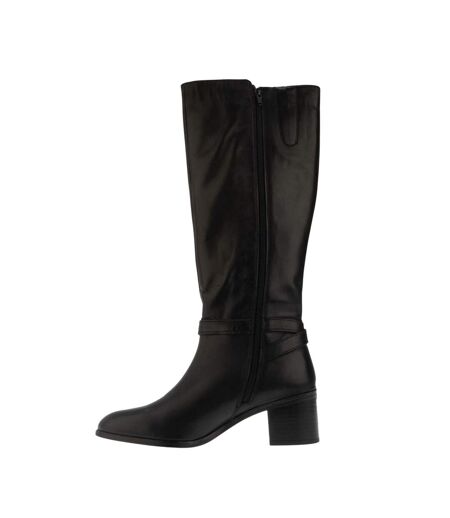 Bottes hauteur genoux trusti casual femme noir Dune London