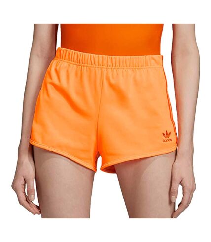 Short Orange Femme Adidas 3Stripes