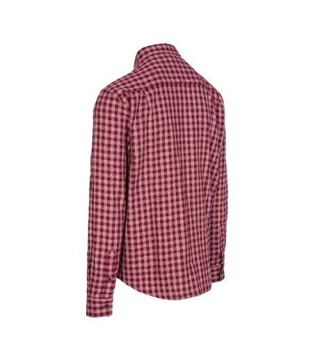 Mens Checked Button-down Shirt Red Trespass