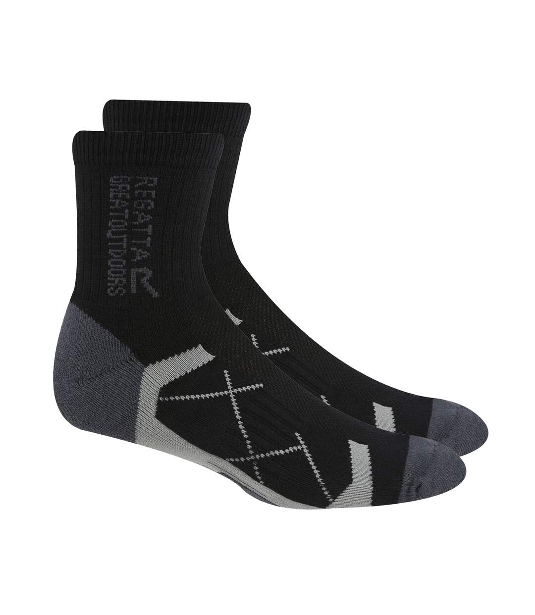 Chaussettes Pour Bottes Femme Noir Rouge Vif Regatta-2