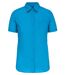 Chemise popeline manches courtes - Femme - K548 - bleu turquoise