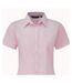 Short Sleeve Poplin Blouse / Plain Work Shirt Pink Premier-2