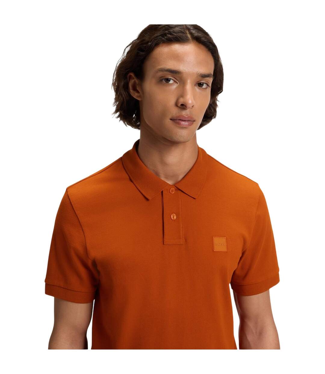 Polo Motif/style Logo Rectangulaire Passenger Homme Orange Boss-4